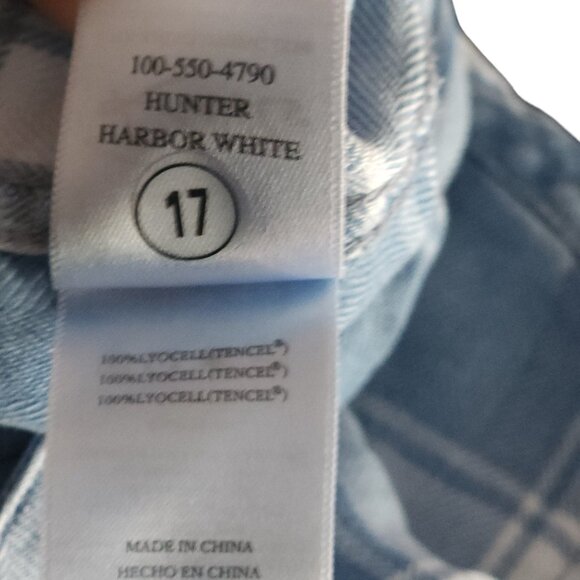 RAILS Hunter Plaid Button Down Flannel Shirt Harbor White Size Medium NWOT - Picture 9 of 9